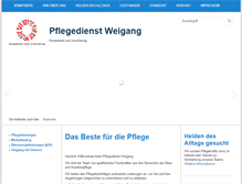 Tablet Screenshot of pflegedienst-weigang.de